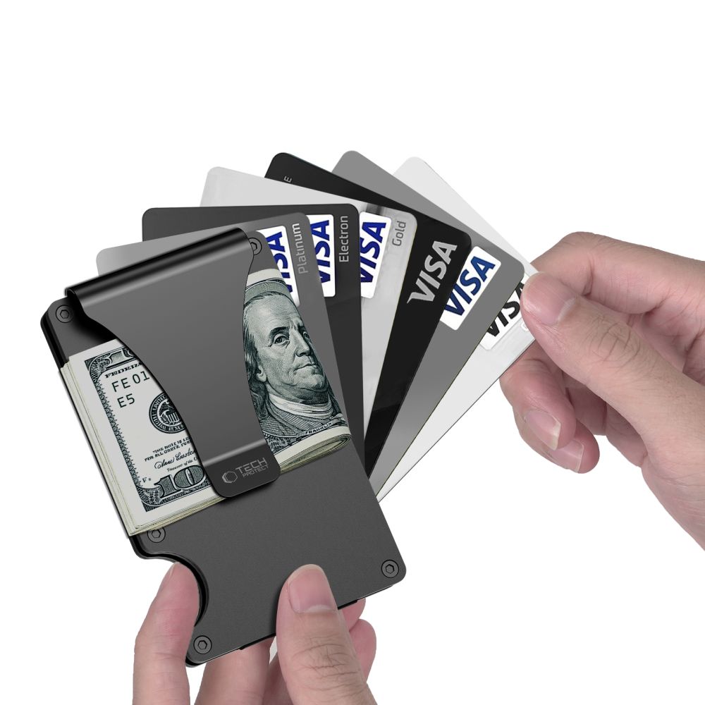 Πορτοφόλι με κάρτα RFID TECH-PROTECT THORN, μαύρο - Image 2
