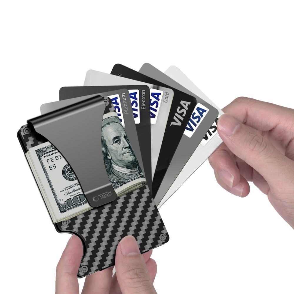 Πορτοφόλι με κάρτα RFID TECH-PROTECT THORN, μαύρο άνθρακα - Image 2