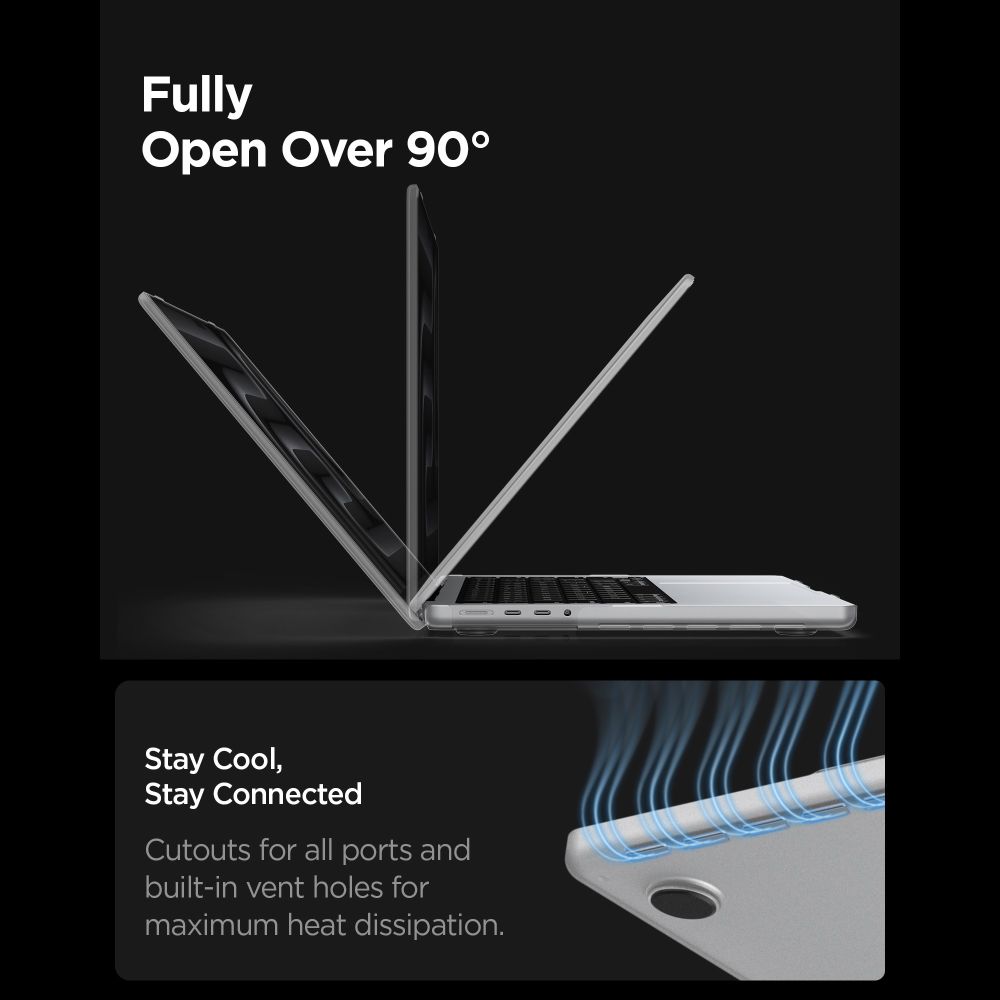 SPIGEN AIRSKIN MACBOOK PRO 16 M1-M5 / M5 PRO / M5 PRO MAX 2021-2026 FROST CLEAR - Image 8