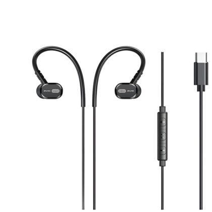 Στερεοφωνικά ακουστικά USB AWEI TC-6-C, μαύρα