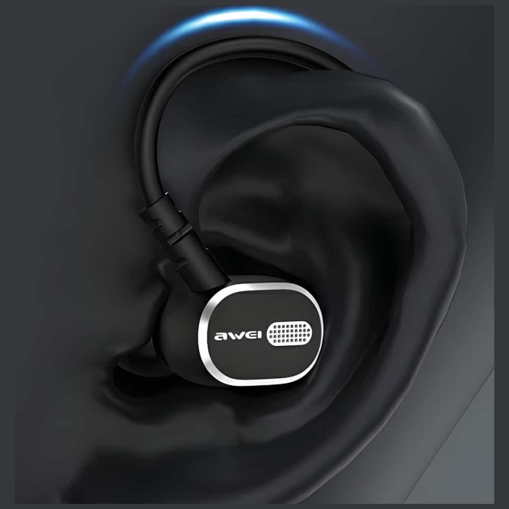 Στερεοφωνικά ακουστικά USB AWEI TC-6-C, μαύρα - Image 4