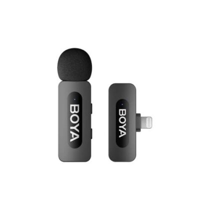 Ασύρματο μικρόφωνο BOYA BY-V1 V2.0 2,5GHz με 1 πομπό και 1 δέκτη (Lightning) Μαύρο EU