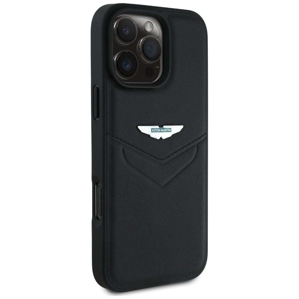Aston Martin HC Leather Victory Design - θήκη για Apple iPhone 16 Pro - Μαύρο - Image 4