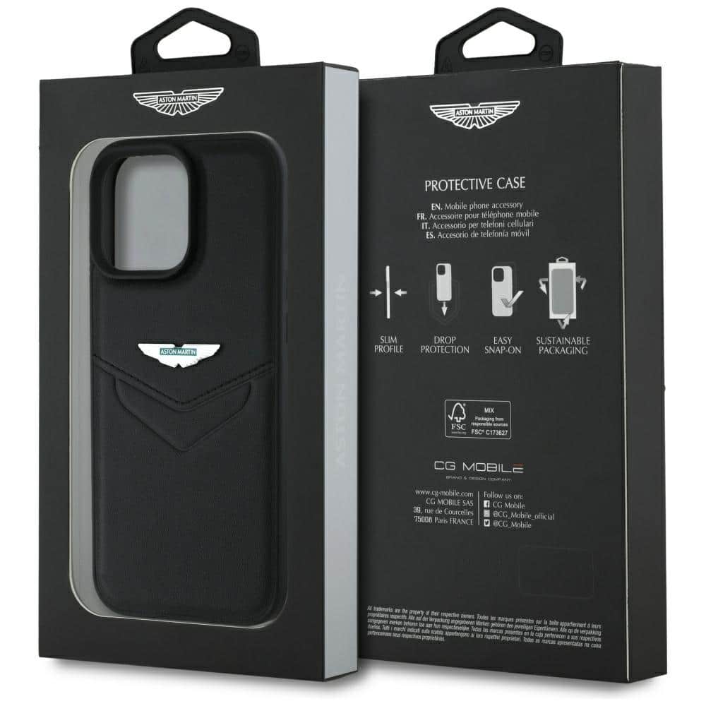 Aston Martin HC Leather Victory Design - θήκη για Apple iPhone 16 Pro - Μαύρο - Image 8