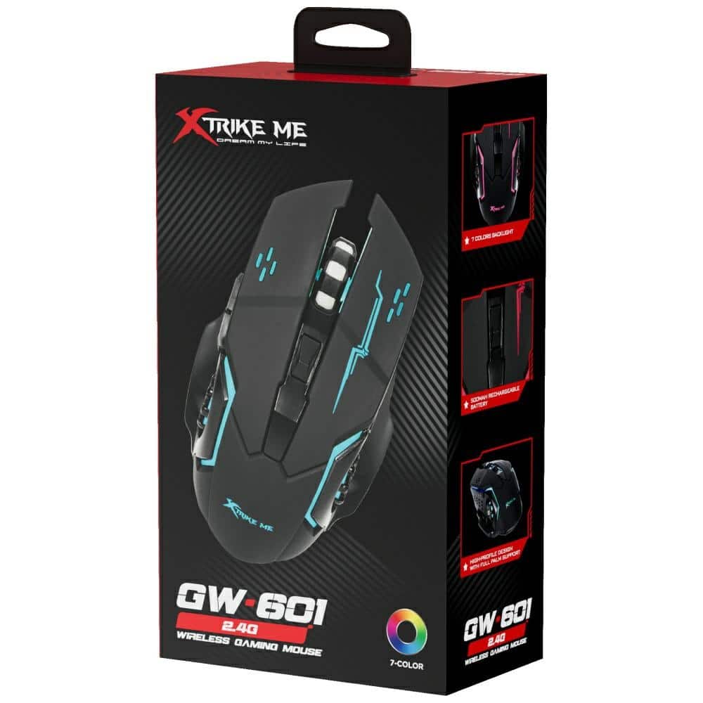 Ασύρματο ποντίκι παιχνιδιών XTRIKE ME GW-601 μαύρο - Image 7