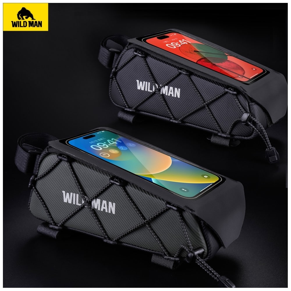 Θήκη ποδηλάτου WILDMAN GX100, μαύρη τσάντα στήριξης για πλαίσιο - Image 4