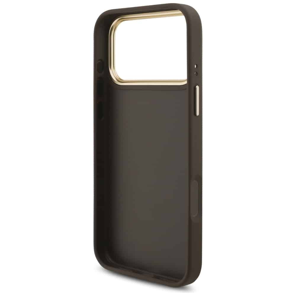 Θήκη Guess 4G Big 4G Classic Logo Big Strap με μεταλλικά κουμπιά για iPhone 17 Pro Max, καφέ - Image 7