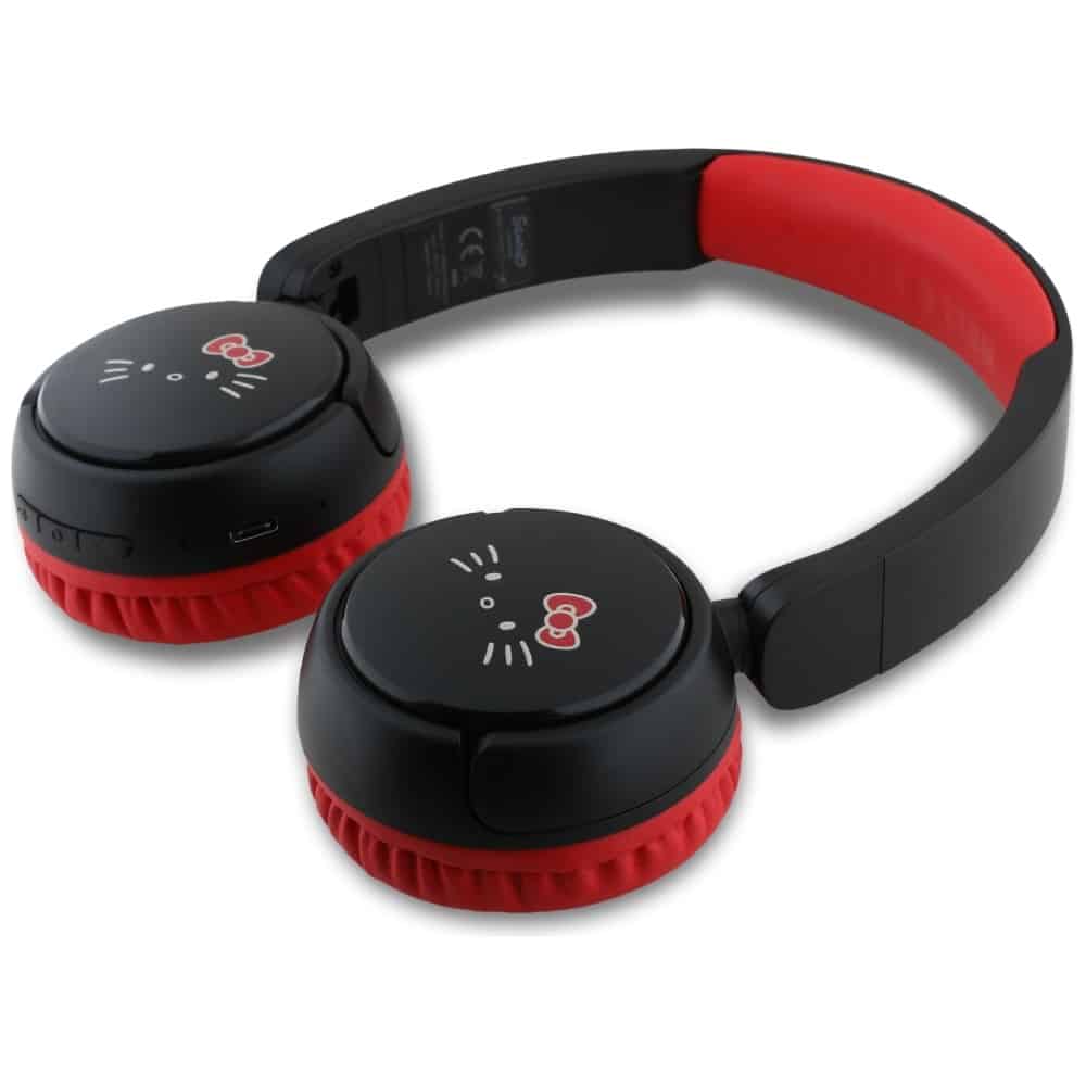 Ακουστικά Bluetooth Hello Kitty με λογότυπο προσώπου, κόκκινα - Image 4