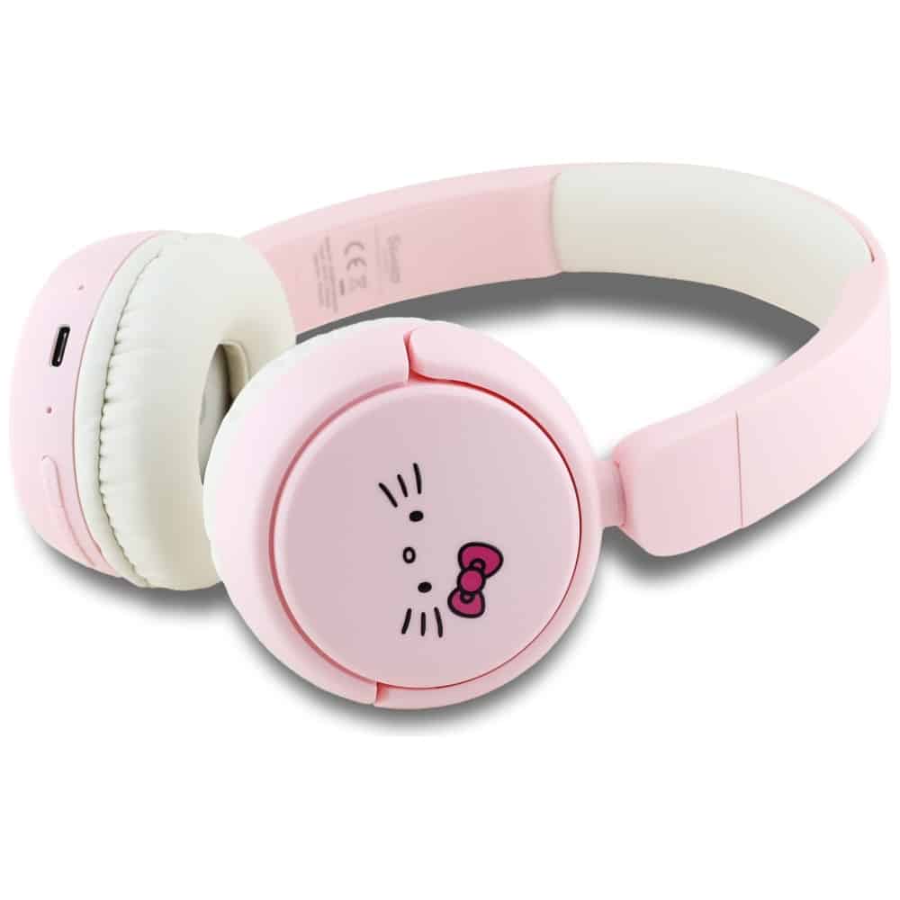 Ακουστικά Bluetooth Hello Kitty με λογότυπο προσώπου ροζ - Image 2