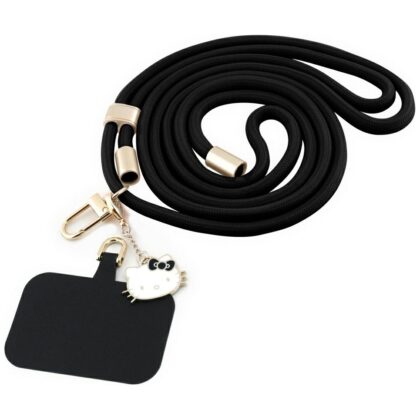 Κορδόνι τηλεφώνου Hello Kitty Patch & Kitty Head Charm Universal, μαύρο