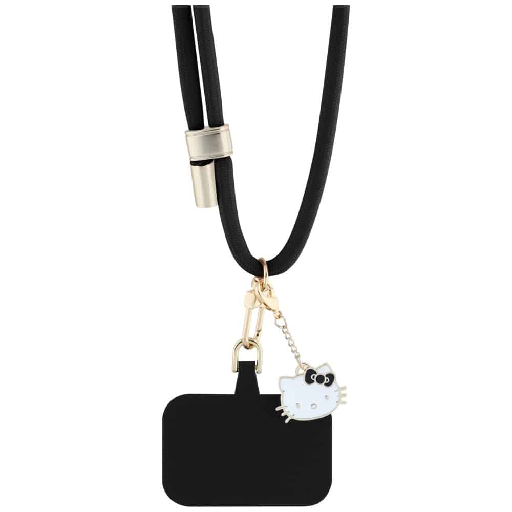 Κορδόνι τηλεφώνου Hello Kitty Patch & Kitty Head Charm Universal, μαύρο - Image 3