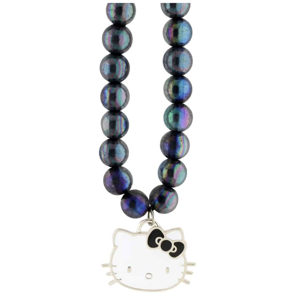 Γούρι για Κινητό με Κεφαλή Γατούλας Hello Kitty Pearls, Μαύρο - Image 2