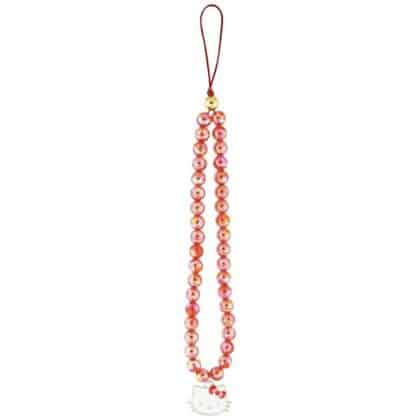 Γούρι για Κινητό με Κεφαλή Γατούλας Hello Kitty Pearls, Κόκκινο