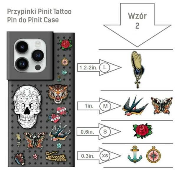 Καρφίτσα τατουάζ Pinit για μοτίβο θήκης Pinit 2 - Image 3
