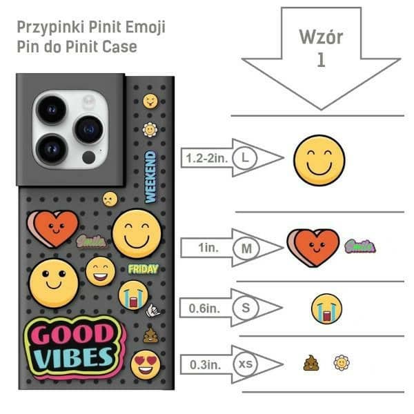 Καρφίτσα Emoji Pinit για θήκη Pinit Pattern 1 - Image 3