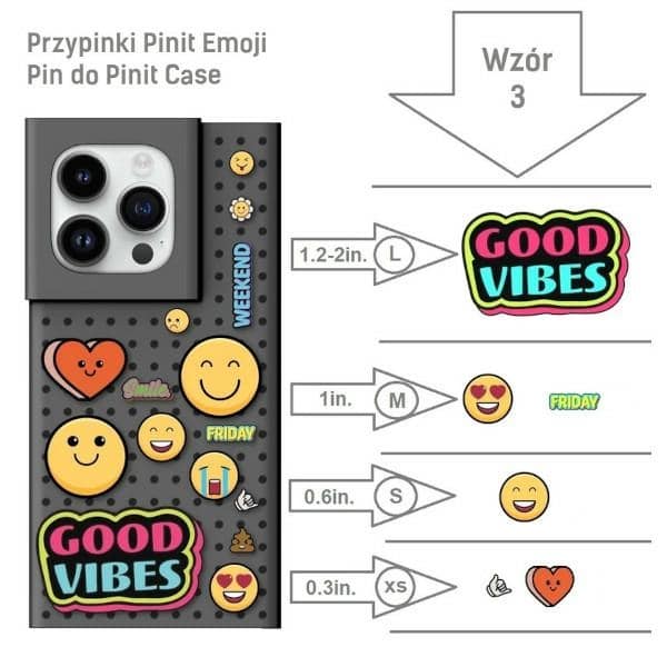 Καρφίτσα Emoji Pinit για θήκη Pinit Pattern 3 - Image 3