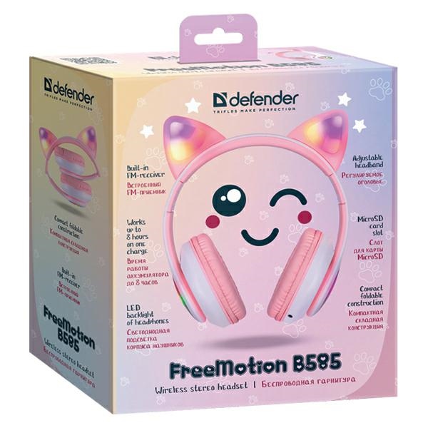 Ακουστικά Bluetooth Defender FreemotionB585 LED Ροζ (63585) - Image 11