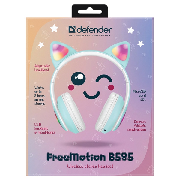 Ακουστικά Bluetooth Defender FreemotionB585 LED Celadon (63588) - Image 11