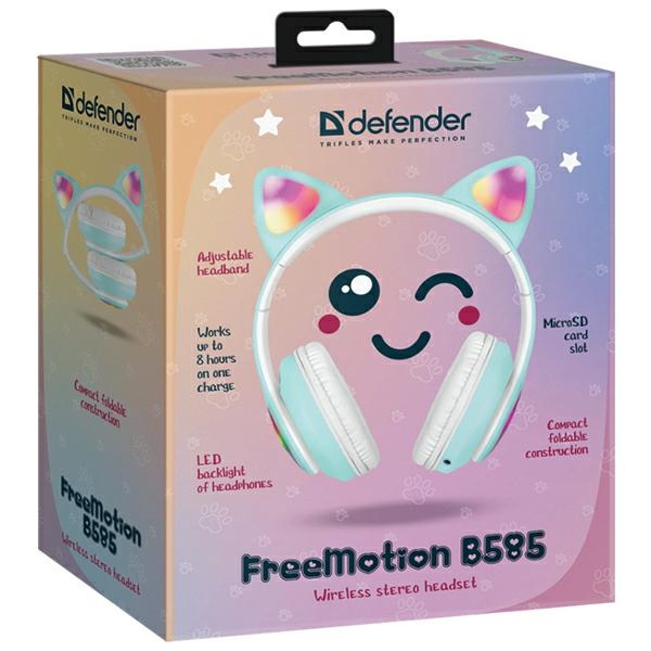 Ακουστικά Bluetooth Defender FreemotionB585 LED Celadon (63588) - Image 12