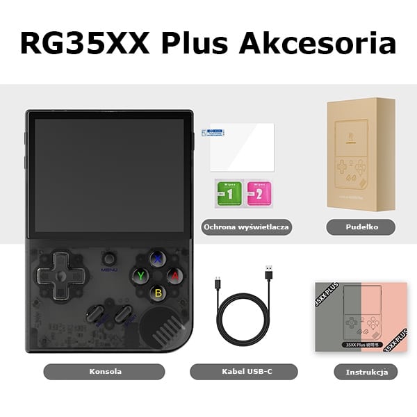Κονσόλα Anbernic RG35XX Plus ημιδιαφανής μαύρη - Image 3