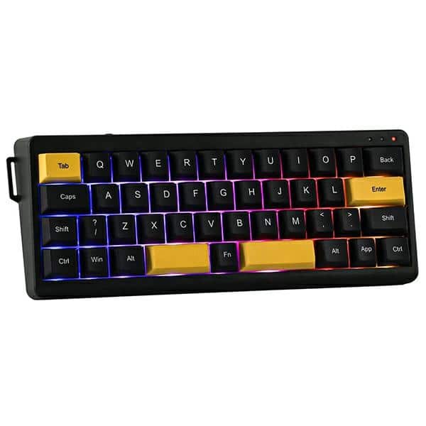 Μηχανικό πληκτρολόγιο Epomaker TH40 Wisteria Γραμμικός διακόπτης μαύρο-χρυσό - Image 5