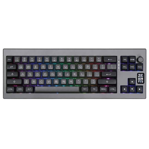 Μηχανικό πληκτρολόγιο Epomaker Shadow-X Flamingo Switch μαύρο-ασημί - Image 3