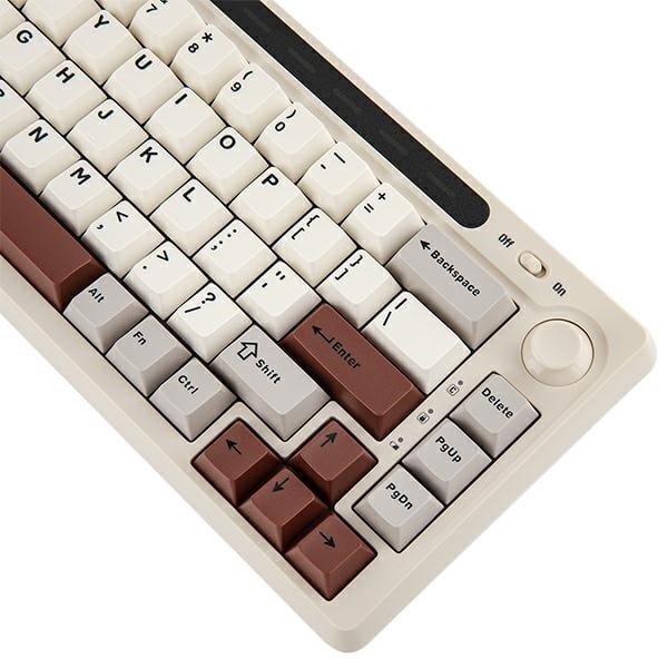 Μηχανικό πληκτρολόγιο Epomaker RT65 Wisteria Linear Switch γκρι-λευκό - Image 4