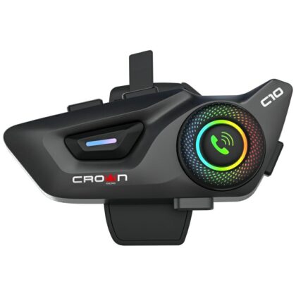 Ενδοεπικοινωνία μοτοσικλέτας Crown C10 Bluetooth 5.3 μαύρο