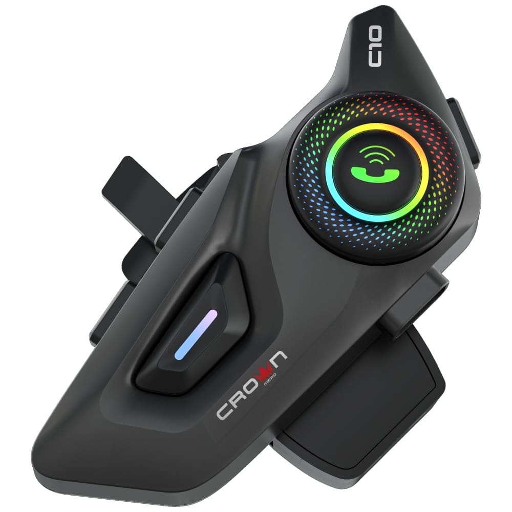 Ενδοεπικοινωνία μοτοσικλέτας Crown C10 Bluetooth 5.3 μαύρο - Image 2