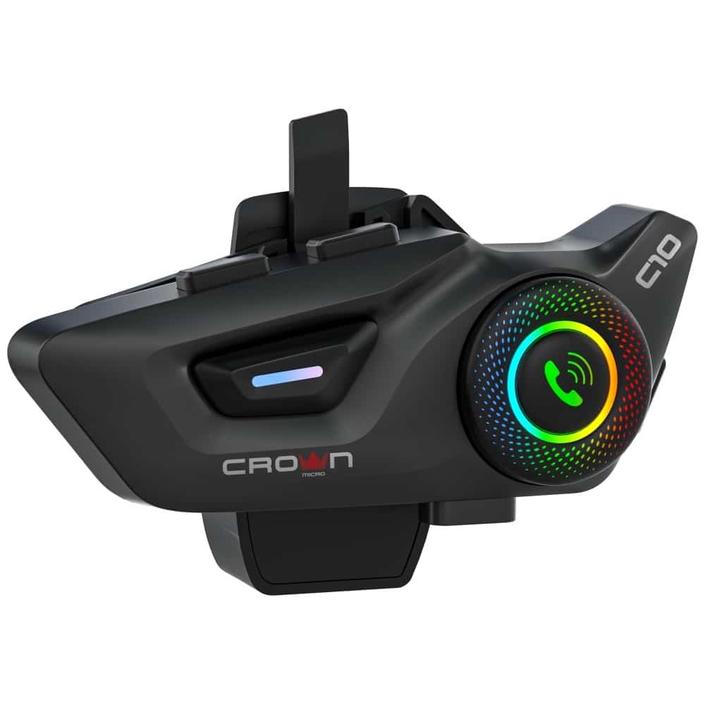 Ενδοεπικοινωνία μοτοσικλέτας Crown C10 Bluetooth 5.3 μαύρο - Image 3