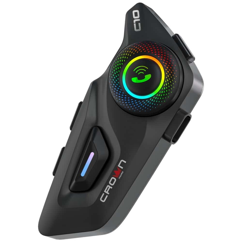 Ενδοεπικοινωνία μοτοσικλέτας Crown C10 Bluetooth 5.3 μαύρο - Image 4