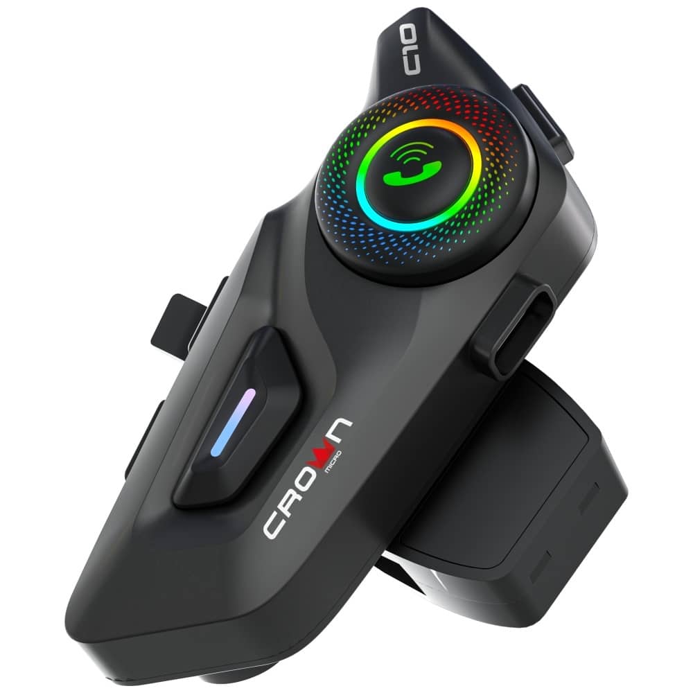 Ενδοεπικοινωνία μοτοσικλέτας Crown C10 Bluetooth 5.3 μαύρο - Image 6