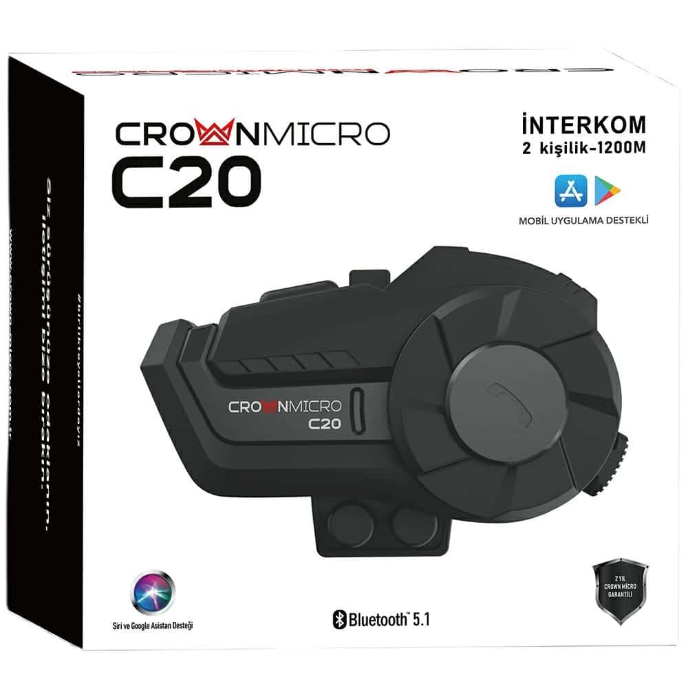 Ενδοεπικοινωνία μοτοσικλέτας Crown C20 Bluetooth 5.1 μαύρο - Image 7