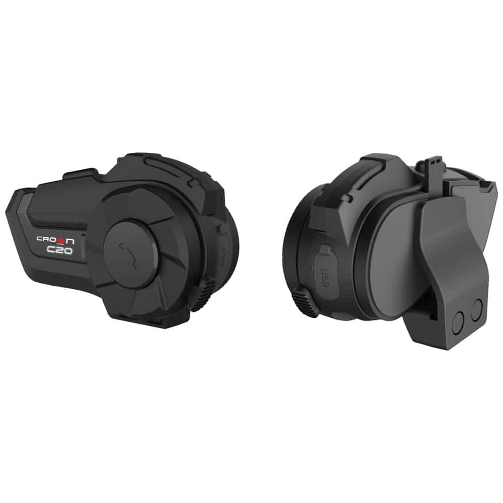 Ενδοεπικοινωνία μοτοσικλέτας Crown C20 Bluetooth 5.1 μαύρο - Image 4