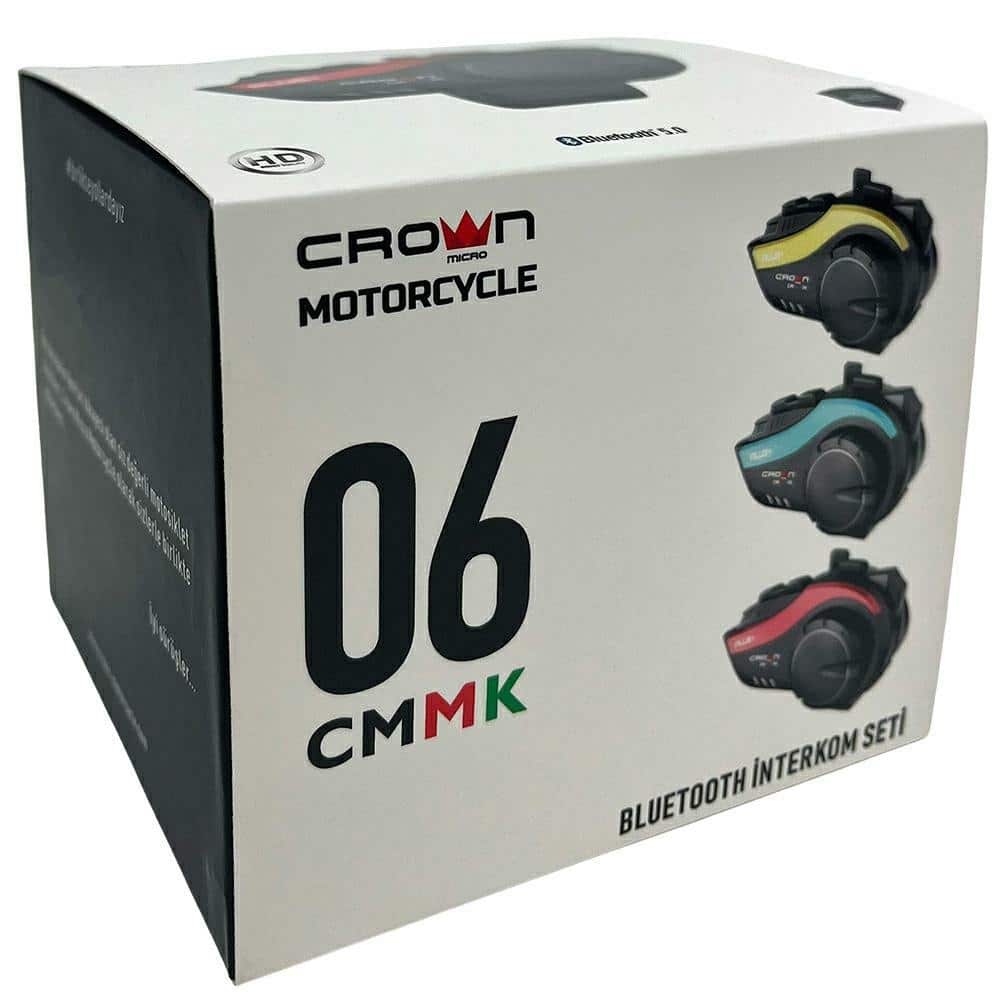 Ενδοεπικοινωνία μοτοσικλέτας Crown CMMK-06 Bluetooth 5.0 μαύρο - Image 3
