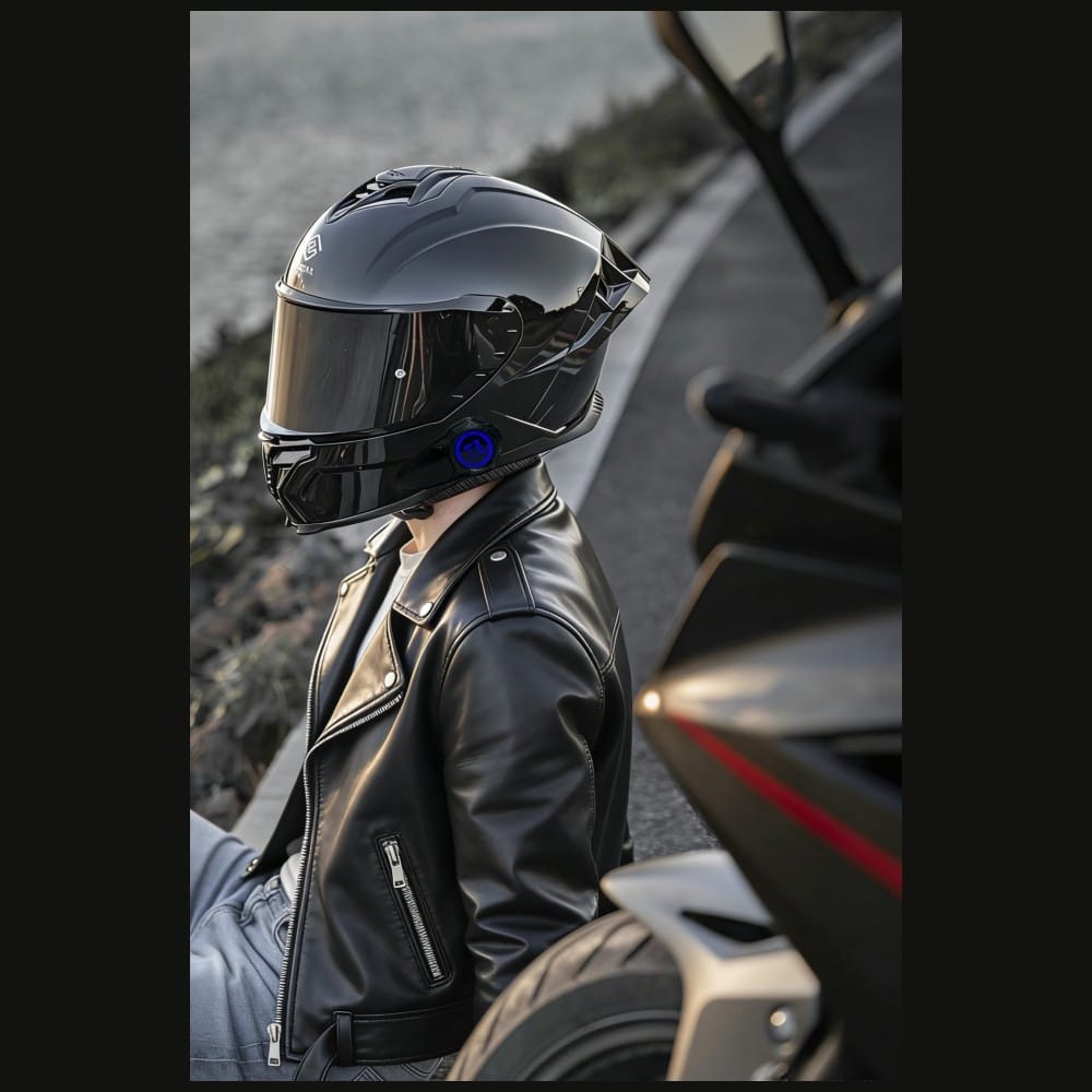 Ενδοεπικοινωνία μοτοσικλέτας Crown C200 Mesh Bluetooth μαύρο - Image 4