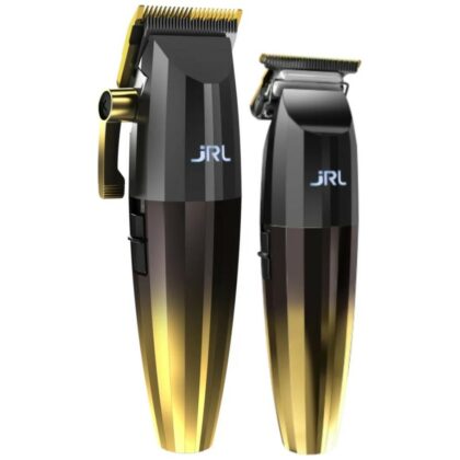 Σετ 2 σε 1 κουρευτική μηχανή JRL Fresh Fade + τρίμερ Fresh Fade με σταθμό φόρτισης σε χρυσό χρώμα