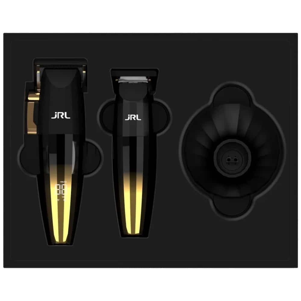 Σετ 2 σε 1 κουρευτική μηχανή JRL Fresh Fade + τρίμερ Fresh Fade με σταθμό φόρτισης σε χρυσό χρώμα - Image 3