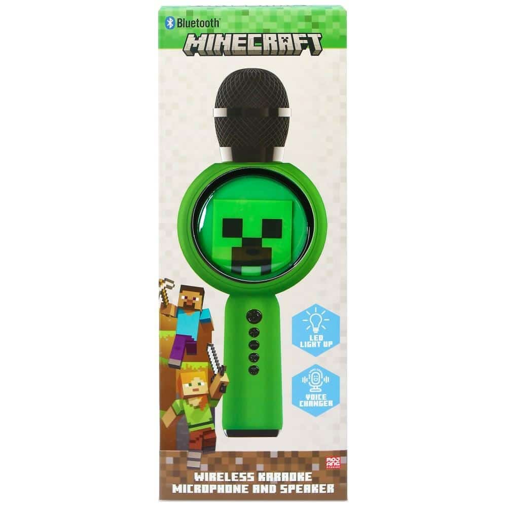 Μικρόφωνο καραόκε LED με ασύρματο ηχείο OTL Minecraft Creeper - Image 10