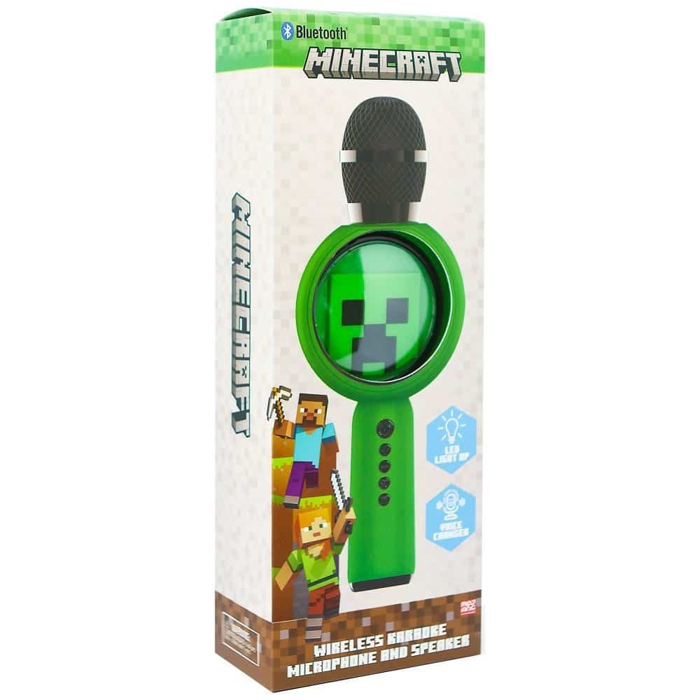 Μικρόφωνο καραόκε LED με ασύρματο ηχείο OTL Minecraft Creeper - Image 12