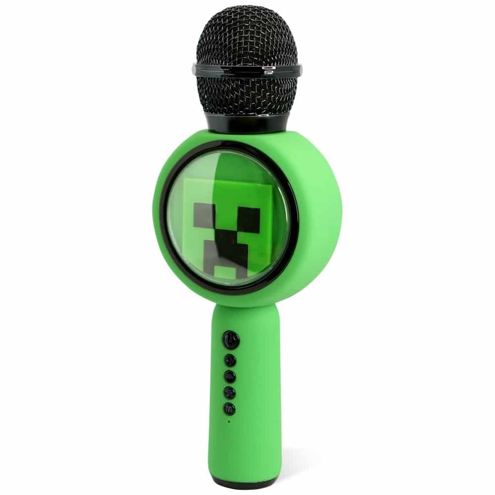 Μικρόφωνο καραόκε LED με ασύρματο ηχείο OTL Minecraft Creeper - Image 3