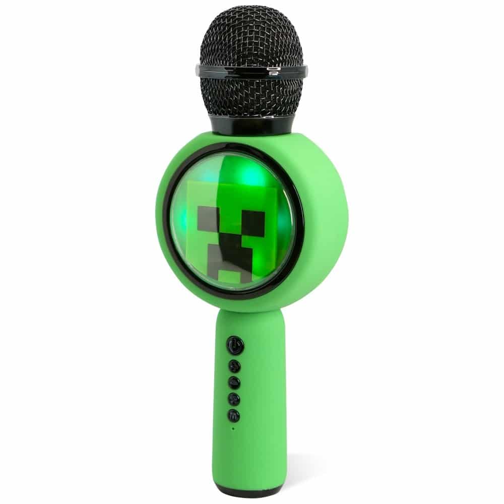 Μικρόφωνο καραόκε LED με ασύρματο ηχείο OTL Minecraft Creeper - Image 4
