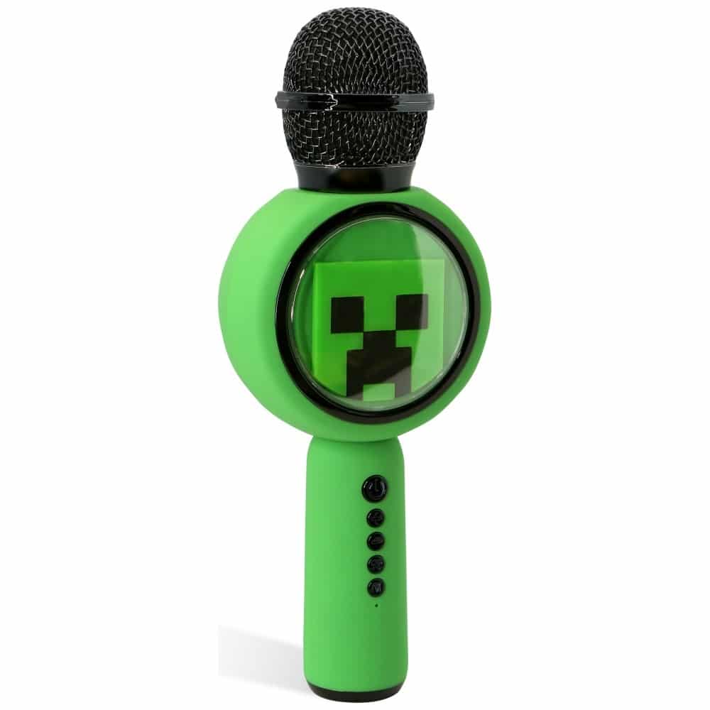 Μικρόφωνο καραόκε LED με ασύρματο ηχείο OTL Minecraft Creeper - Image 5