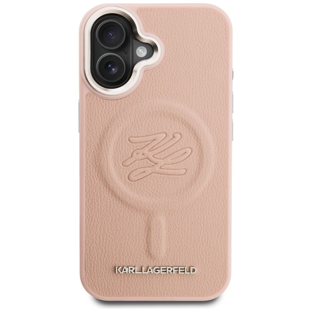 Karl Lagerfeld Initial & Metal Logo MagSafe - θήκη για Apple iPhone 16 - Ροζ - Image 3