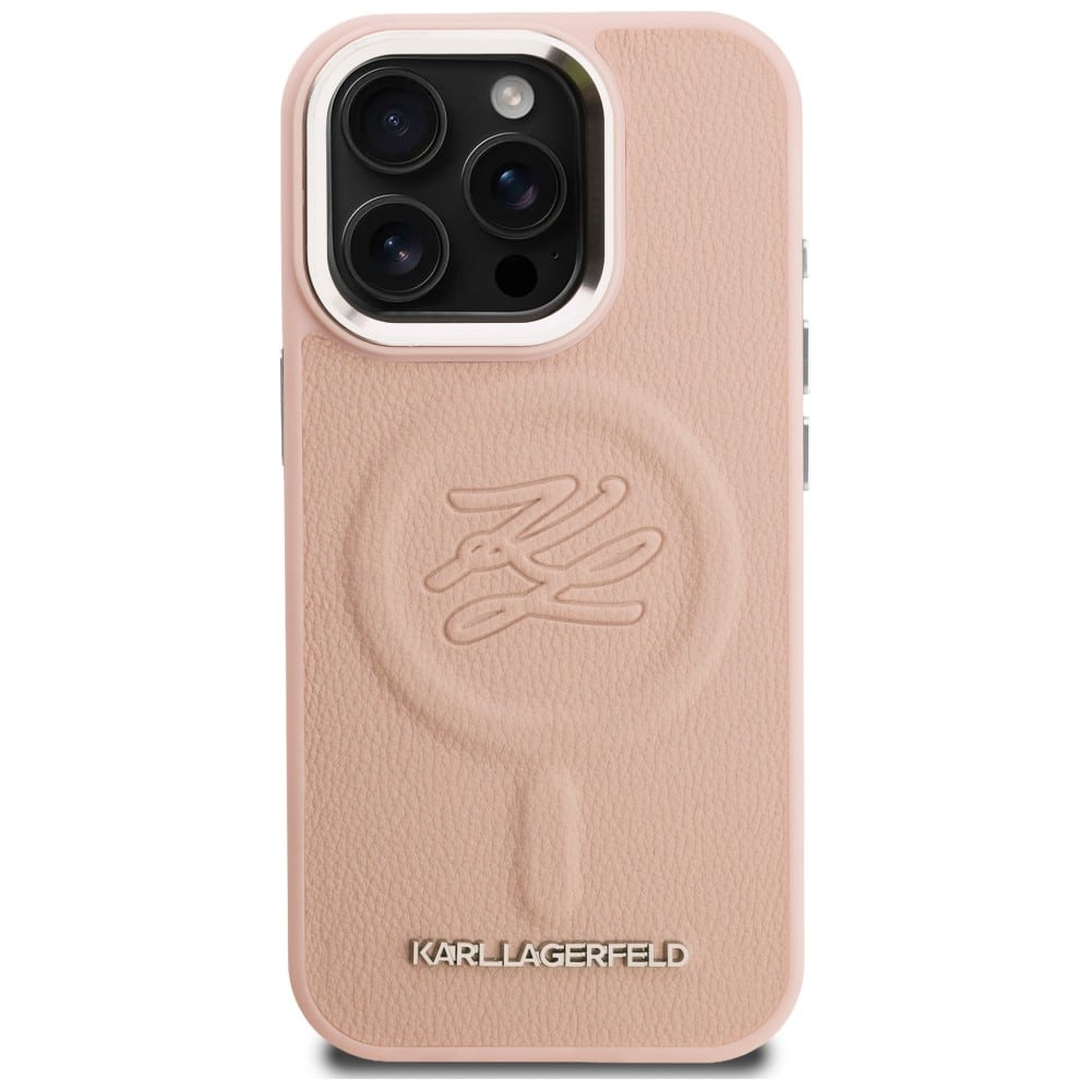 Karl Lagerfeld Initial & Metal Logo MagSafe - θήκη για Apple iPhone 16 Pro Max - Ροζ - Image 3