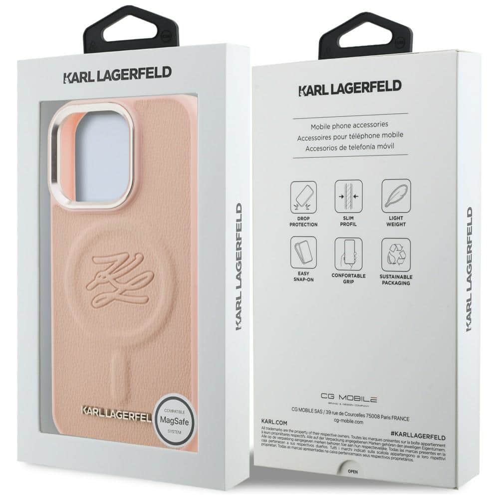Karl Lagerfeld Initial & Metal Logo MagSafe - θήκη για Apple iPhone 16 Pro Max - Ροζ - Image 8