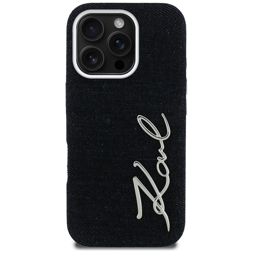 Karl Lagerfeld Signature Denim - θήκη για Apple iPhone 16 Pro Max - Μαύρο - Image 3