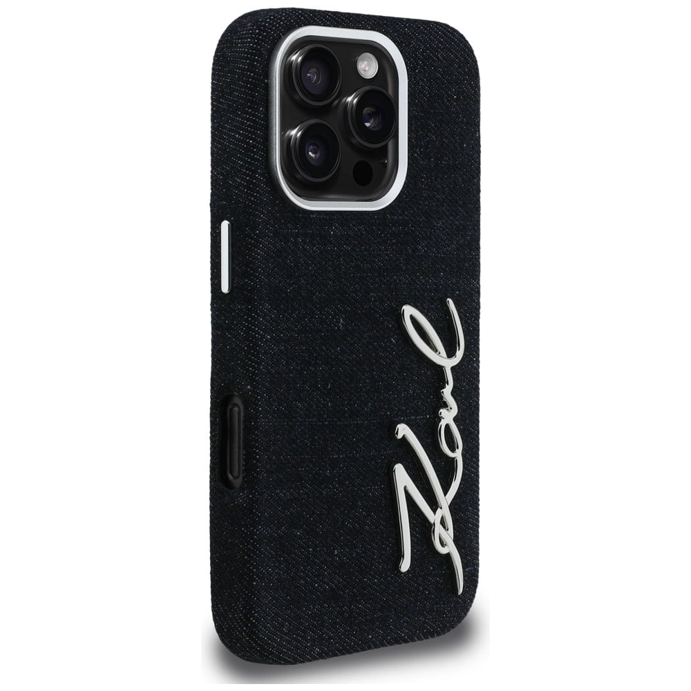 Karl Lagerfeld Signature Denim - θήκη για Apple iPhone 16 Pro Max - Μαύρο - Image 4