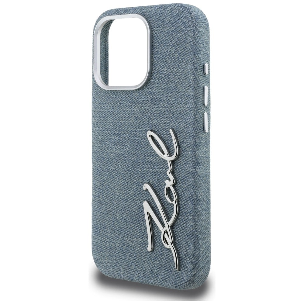 Karl Lagerfeld Signature Denim - θήκη για Apple iPhone 16 Pro - Μπλε - Image 6