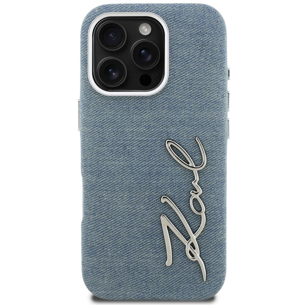 Karl Lagerfeld Signature Denim - θήκη για Apple iPhone 16 Pro Max - Μπλε - Image 3